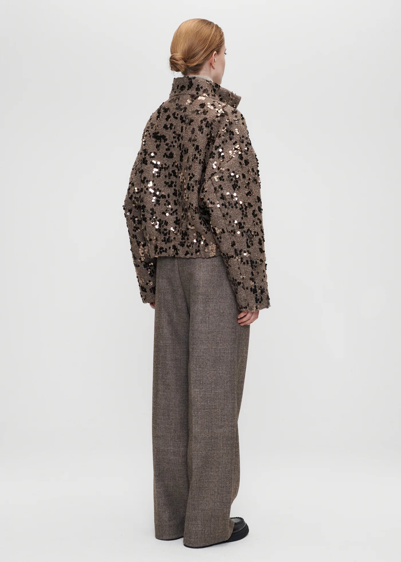Paillettenjacke aus Wolle