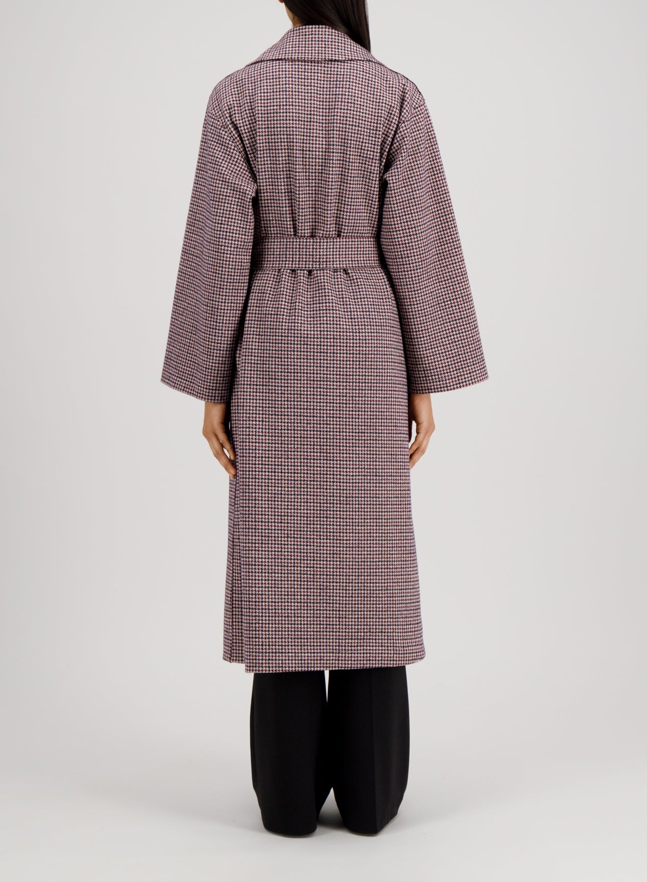 Belted Clutch Coat Tattersall