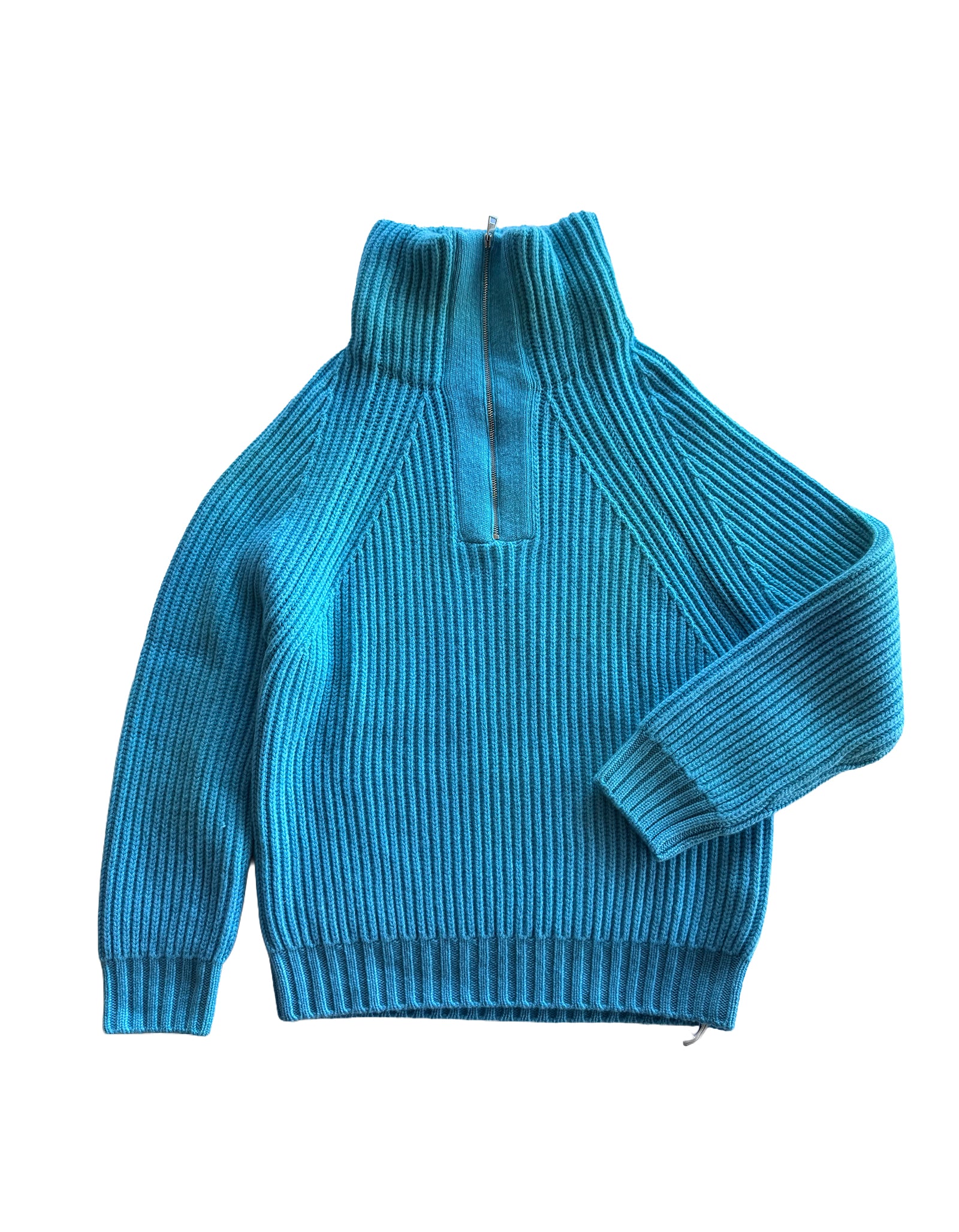 MICHEL RIB CASHMERE HALF ZIP