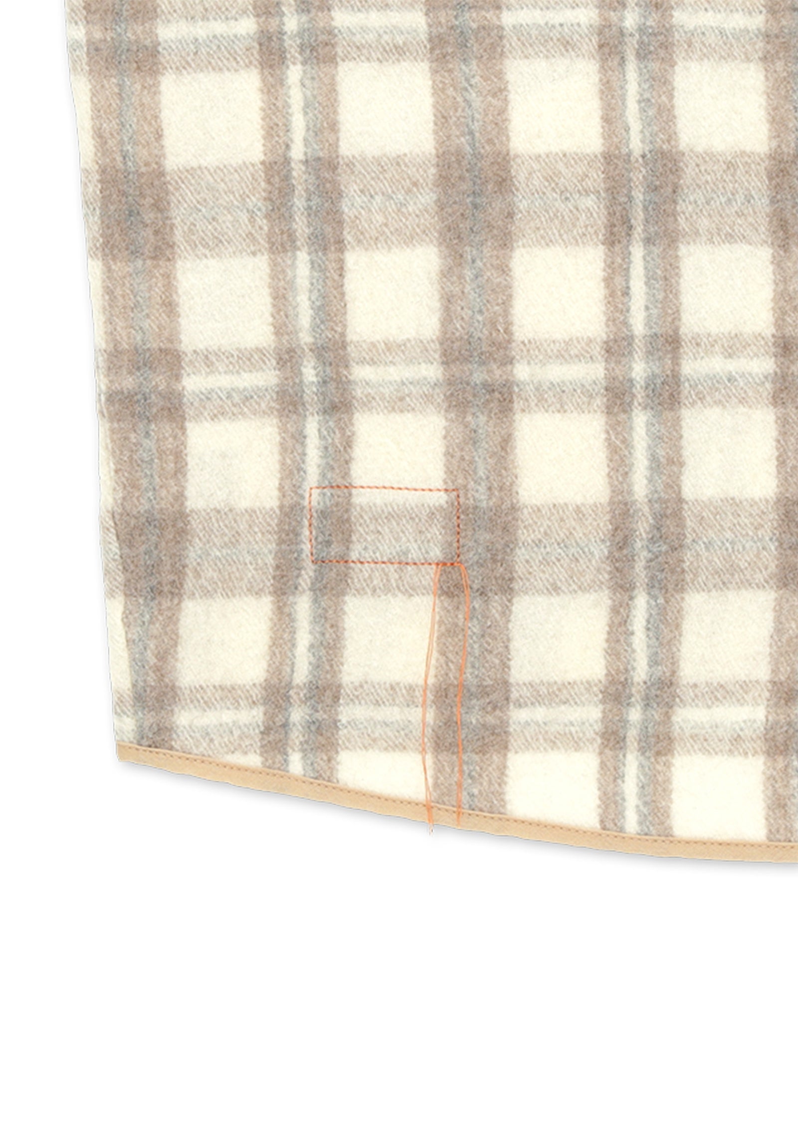 Check Wool Sherpa-Vest