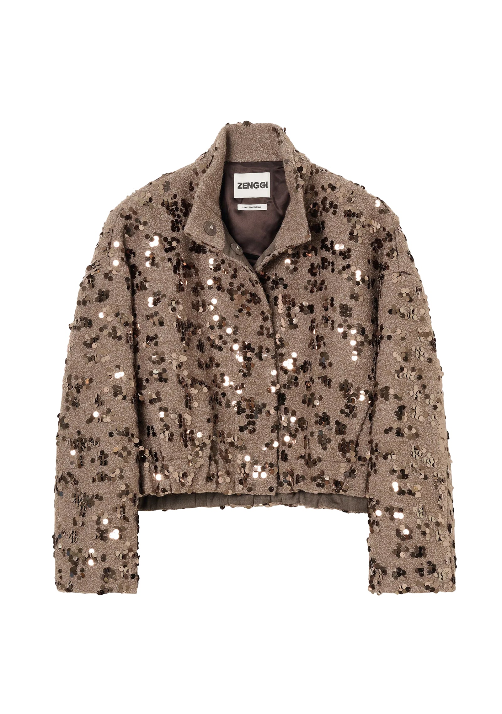 Paillettenjacke aus Wolle