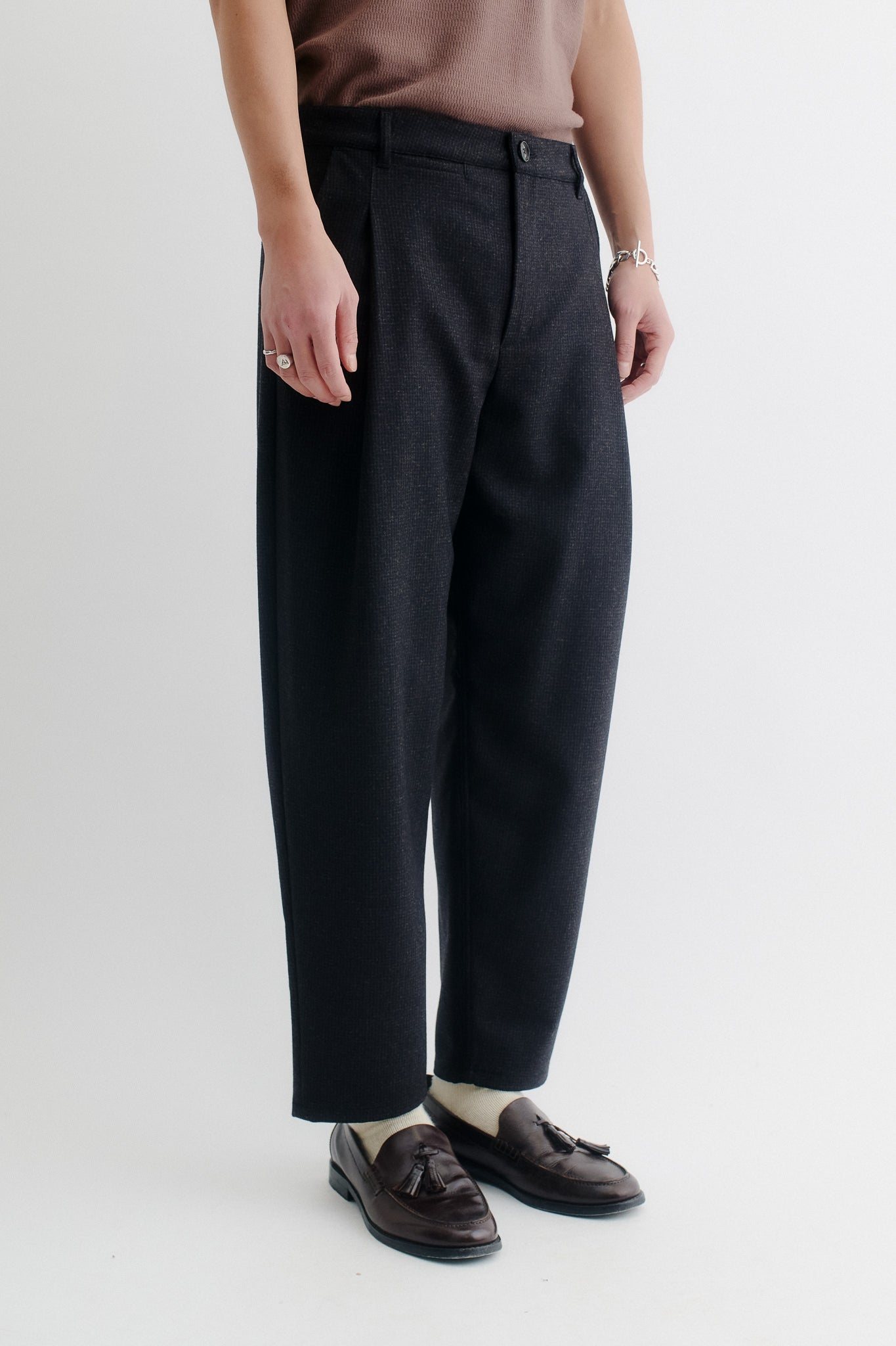 Folded Wide Trousers