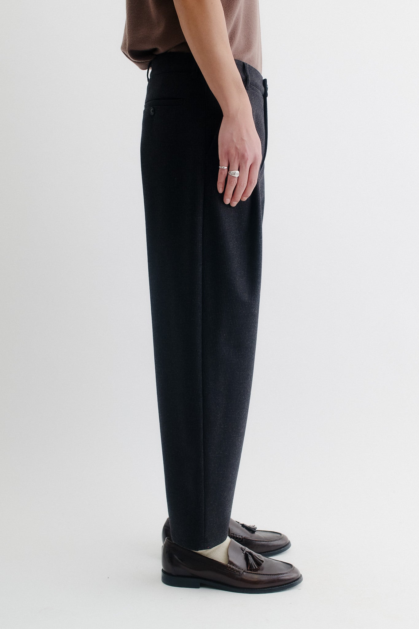 Folded Wide Trousers