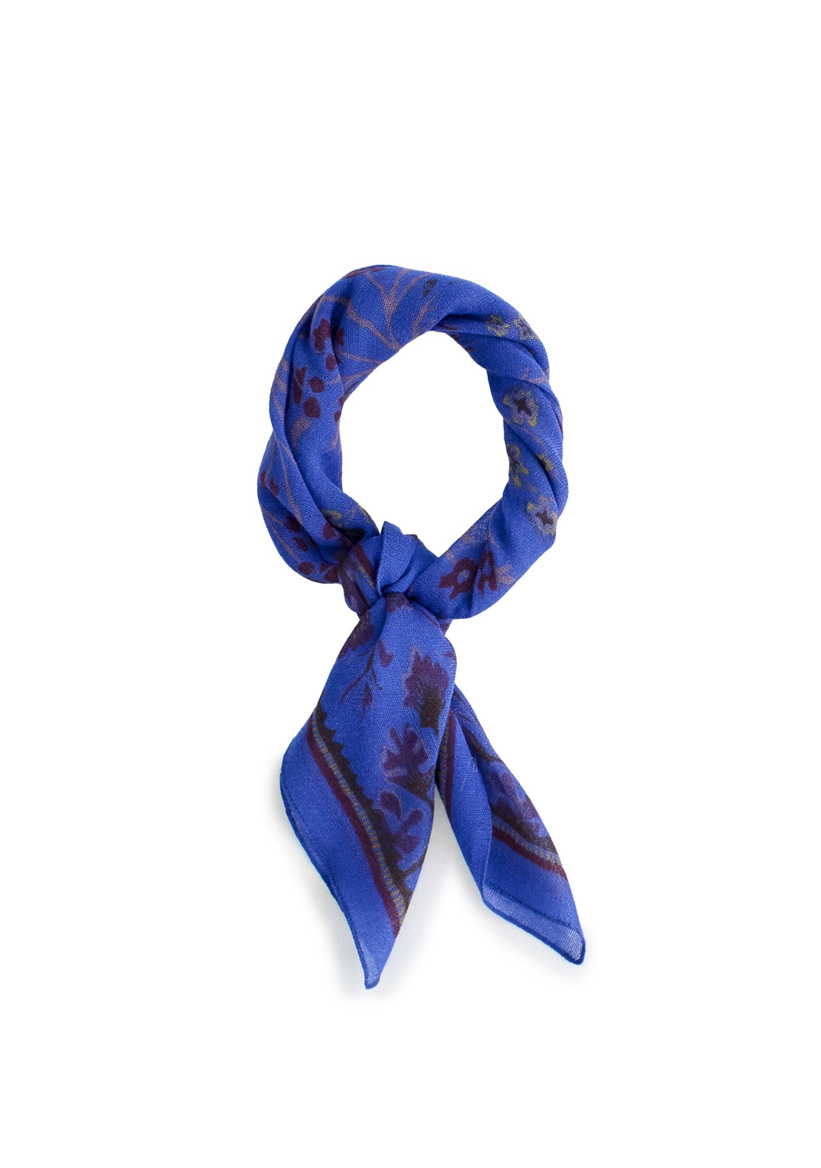 Suma Wool Scarf - Dazzling blue Fauna
