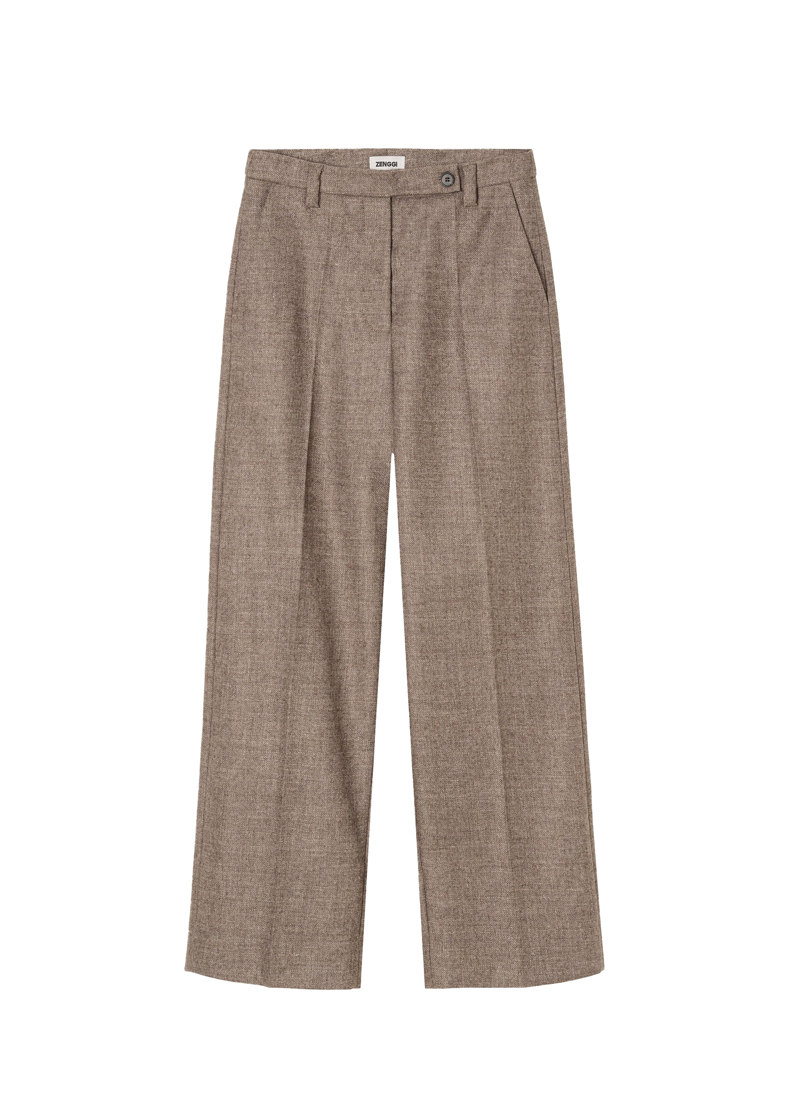 Wool Linen Straight Pants